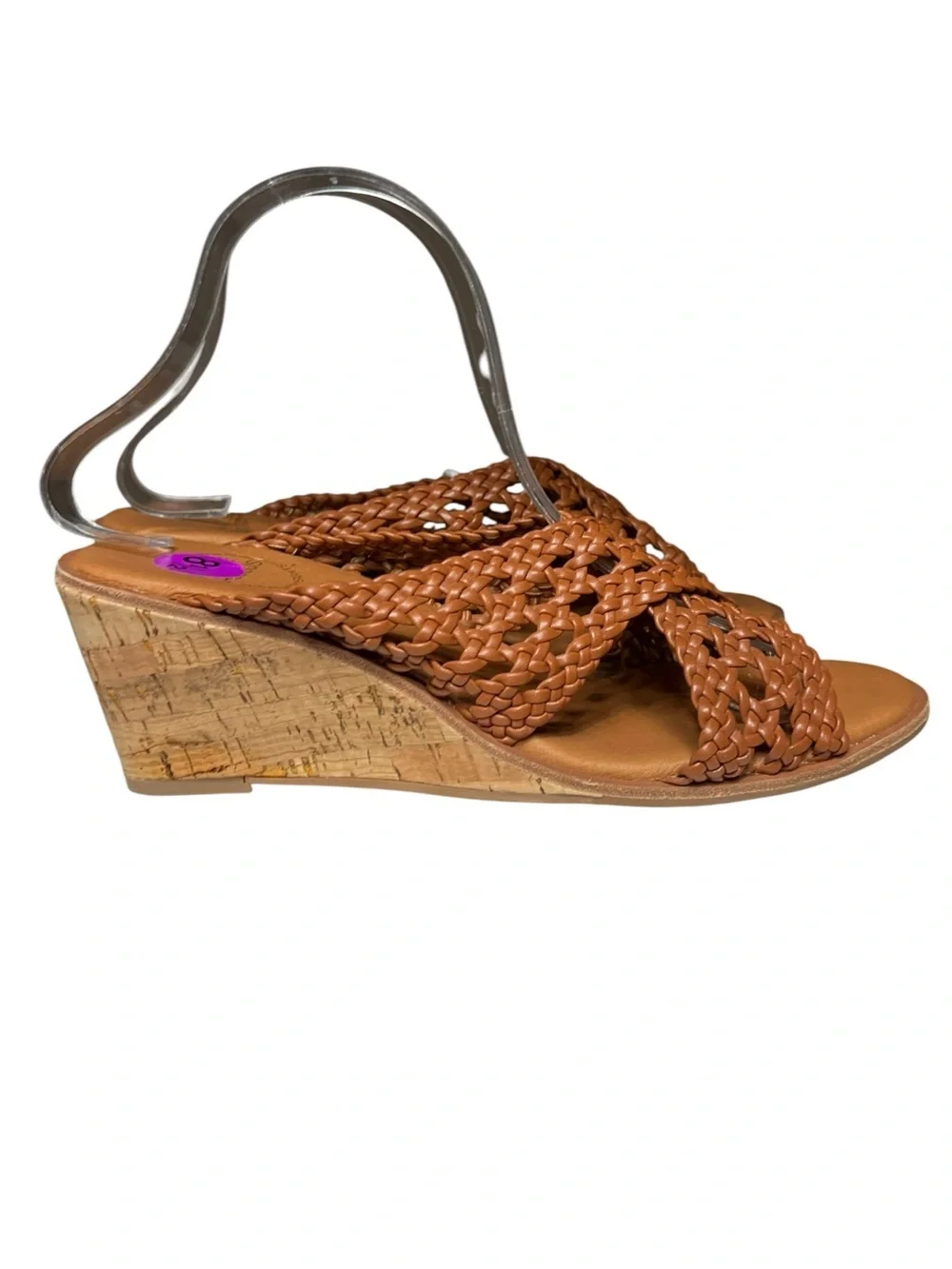 🌻NEW NWOT Andre Assous Bryana Woven Cork Wedge Sandals Women's Size 8.5